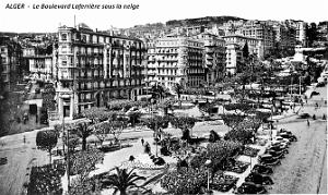 Alger - Boulevard Laferriere sous la Neige